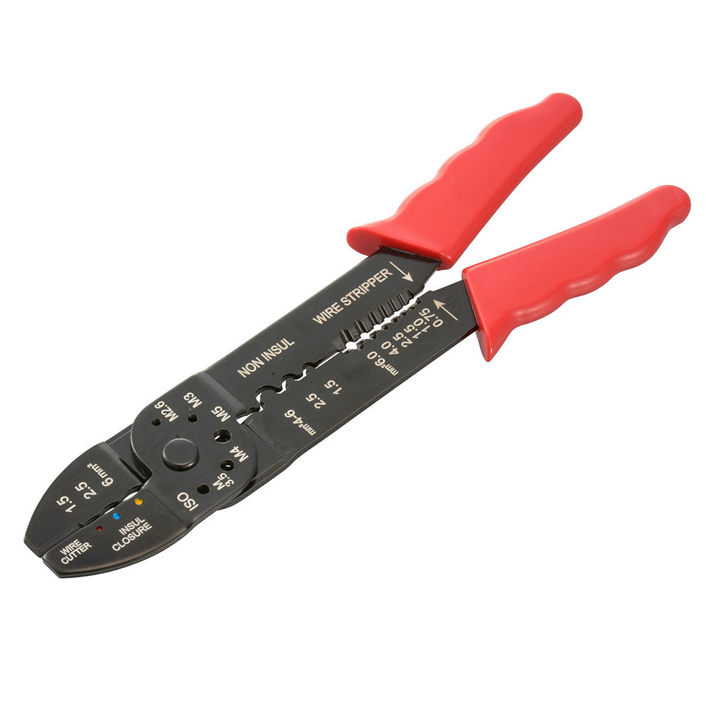 電工ペンチ(ワイヤー切断/絶縁端子圧着/ネジボルト切断/裸端子圧着/ワイヤーストリッパー)_09-2411_DZ-DP2411_OHM(オーム電機)